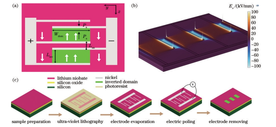 Fabrication of Conductive Domain Walls in x-cut Congruent Thin-film  Lithium Niobate Using an Electrical-field Poling Technique